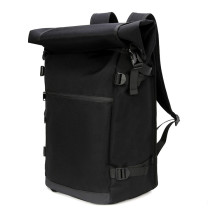 2020 new design School rucksack outdoor travel roll top waterproof backpack  with basketball mesh holder  shoes holder