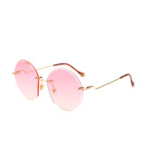 10035 Superhot Eyewear Fashion Round Rimless Sun glasses Women Oversized Sunglasses