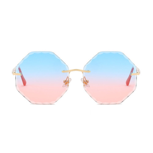 12535 Superhot Eyewear Fashion Women Rimless Sunglasses