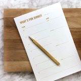 Two Tumbleweeds  What's for Dinner?  50 Sheets Meal Planner and Grocery List Tear Off in the Middle Notepad with Fridge Magnet