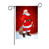 Merry Christmas holiday welcome yard flag custom logo flax fabric garden decoration flag