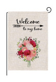 Hot sale spring linen garden flag custom logo double side printing yard flag banners