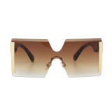 13345 Superhot Eyewear 2018 Fashion Women Sun glasses Oversized Square Rimless Sunglasses