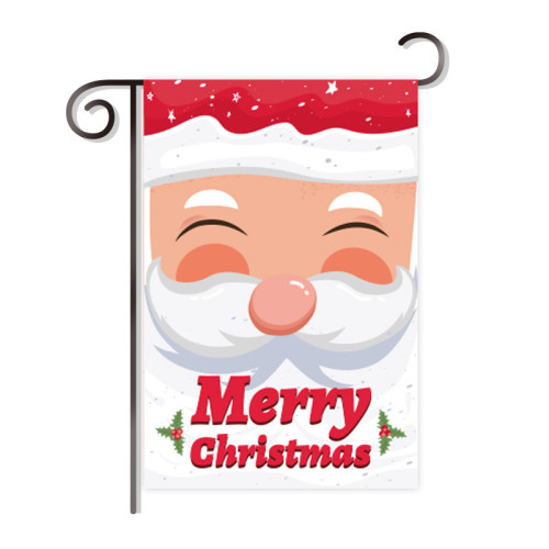 2 pcs order fast delivery 2020 tricot fabric Christmas garden decoration flag banner wholesale