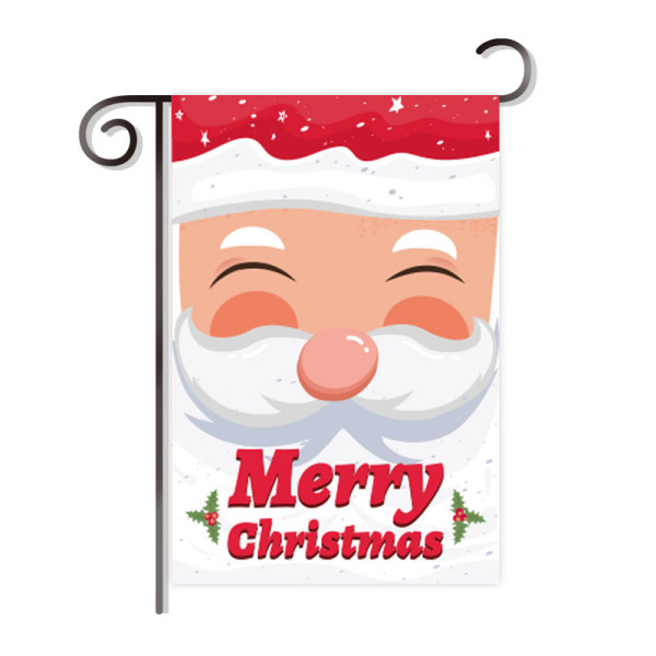 2 pcs order fast delivery 2020 tricot fabric Christmas garden decoration flag banner wholesale