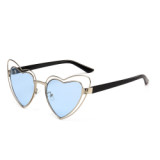 21433 Superhot Eyewear Fashion Metal Women Sun glasses 2019 New Trending Heart Sunglasses