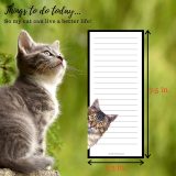 Myway Curious Cats Magnetic To Do List Notepads Grocery Shopping List  Pad for Fridge