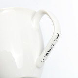 custom logo 12oz 15oz blank white gold handle mug nordic ceramic cup personalized porcelain cup ceramic coffee mug