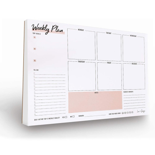 Weekly Planner Pad to-Do List Notepad Custom Logo Printed Daily Planner Tear Off Logo Notepad