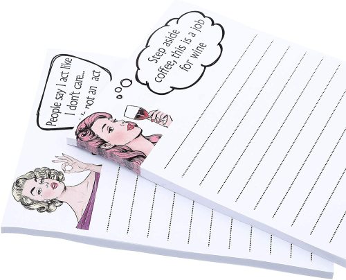 6 Pieces Funny Novelty Writting Memo Pads Personalized 5.5 x 4.25 Inch Notepads for Coworkers Office Staff
