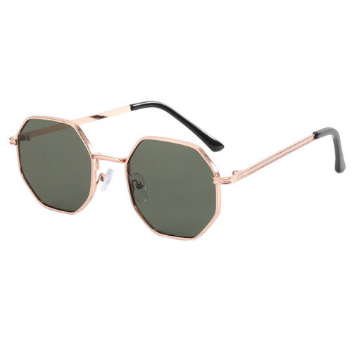 Superhot Eyewear 52200 Fashion 2021 Polygon Mirrored Lens Shades Metal Frame Sunglasses