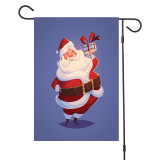 Newly arrived Customized Merry Christmas Banner Santa Pattern blank Garden Flag