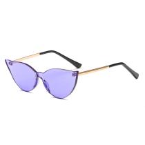 10252 Superhot Eyewear 2018 Fashion Cateye Candy Sun glasses One piece Lens Shades Trending Women Cat Eye Sunglasses