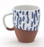 New arrived 10oz blue white water mugs set ceramic tea durable mug coffee