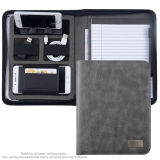 New Style Ostrich Grain A4 Zip Document File Folder Conference Portfolio with Telephone Holder