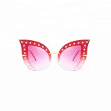 61419 Superhot Eyewear Fashion Luxury Sun glasses Pearl Women Cat Eye Sunglasses