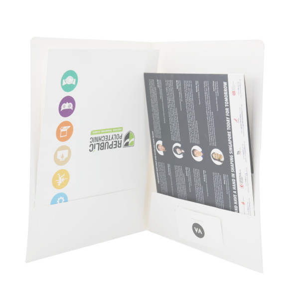 Wholesale Two-pocket a4 Paper File Document Folder with Matte Lamination