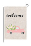 Hot sale spring linen garden flag custom logo double side printing yard flag banners