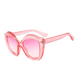11932 Superhot Eyewear 2019 Fashion Women Brand Designer Sun glasses Big Frame Shades Oversized Rhinestones Cat Eye Sunglasses