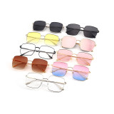 Superhot Eyewear 21833 New Oversized Fashion Women Men Brand Designer Sun glasses Retro Shades Big Square Metal Sunglasses
