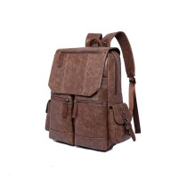 pu leather retro great capability backpack