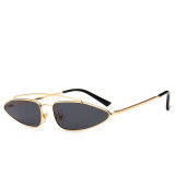 22033 Superhot Eyewear 2018 Fashion Brand Designer Cateye Sun glasses Small Metal Triangle Cat Eye Sunglasses