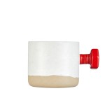 2020 new design stoneware coffee mug drink mugs with 3d red handle