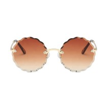 11836 Superhot Eyewear 2018 Fashion Women Sun glasses Flower Rimless Trimming Sunglasses