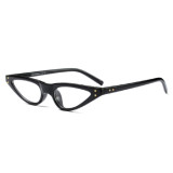 20633 Superhot 2018 Fashion Cateye Sun glasses Women Rivet Retro Vintage Small Cat Eye Sunglasses