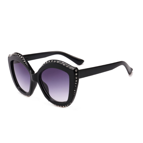 11932 Superhot Eyewear 2019 Fashion Women Brand Designer Sun glasses Big Frame Shades Oversized Rhinestones Cat Eye Sunglasses