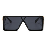 Superhot Eyewear 20268 Multi Colors Luxury Flat Top Rectangle One piece Lens Sun glasses Men Women Oversize Shades Sunglasses