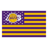3*5ft custom polyester fan flag banner Los lakers dodgers flag