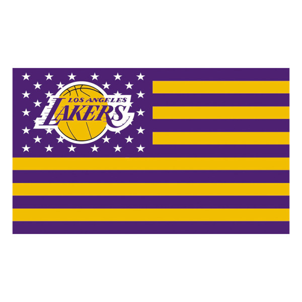 3*5ft custom polyester fan flag banner Los lakers dodgers flag