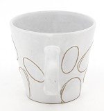10oz High end white ceramic geometry pattern mug for coffee