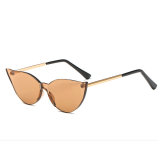 10252 Superhot Eyewear 2018 Fashion Cateye Candy Sun glasses One piece Lens Shades Trending Women Cat Eye Sunglasses