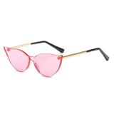 10252 Superhot Eyewear 2018 Fashion Cateye Candy Sun glasses One piece Lens Shades Trending Women Cat Eye Sunglasses