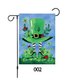 Low MOQ 48h fast shipping custom happy Santa Patrick Polyester Yard Flag Holiday Garden Flag