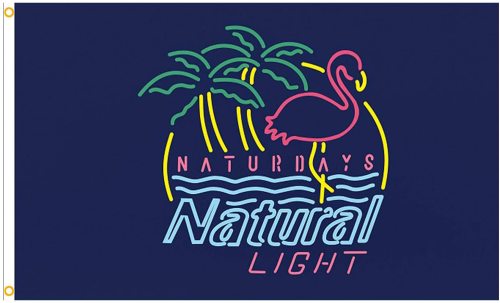 Popular custom Naturdays Natural light banner beer flags polyester outdoor decoration 3x5ft flag