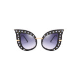 61419 Superhot Eyewear Fashion Luxury Sun glasses Pearl Women Cat Eye Sunglasses