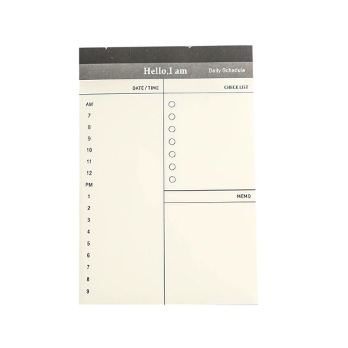 Myway Creative Daily Schedule Memo pad To Do List Time Sticky note Schedule Daily Planner Pad Office School Supplies