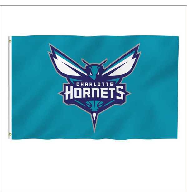 3*5ft wholesale NBA Charlotte hornets customizable flag and banner