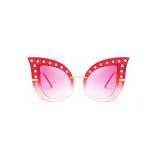 61419 Superhot Eyewear Fashion Luxury Sun glasses Pearl Women Cat Eye Sunglasses