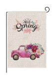 Hot sale spring linen garden flag custom logo double side printing yard flag banners