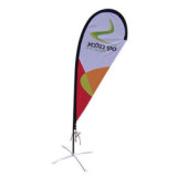 Custom Polyester Beach Feather Banner Advertising Sign Flags with flag stand