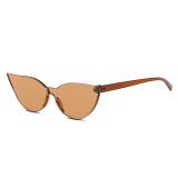 10052 Superthot Eyewear 2018 Fashion Transparent Cat Eye Sunglasses One piece Lens Cateye Candy Sun glasses