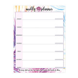 8.5  x 11   Weekly Planning Pad Peacock Double Sided Tear Off To Do Pad