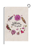 Hot sale spring linen garden flag custom logo double side printing yard flag banners