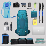 45L+5L custom Mountain Backpack with rain cover Shoulder Bag Large Capacity outdoor climbing camping Hiking backpack