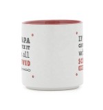 Ceramic Dad Mug Coffee Mug White Color with creative words IF PAPA  Customized 12Oz for gift
