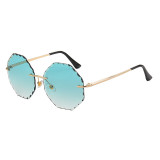 12535 Superhot Eyewear Fashion Women Rimless Sunglasses